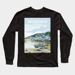 Mousehole, Cornwall. Cornish gift. Kernow fishing harbour Long Sleeve T-Shirt